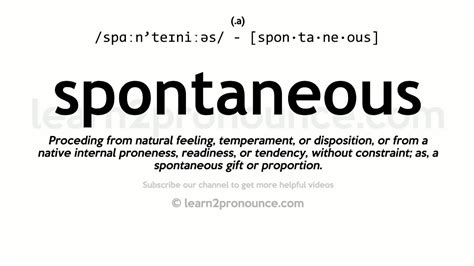 spataneous|spontaneous definition spanish.